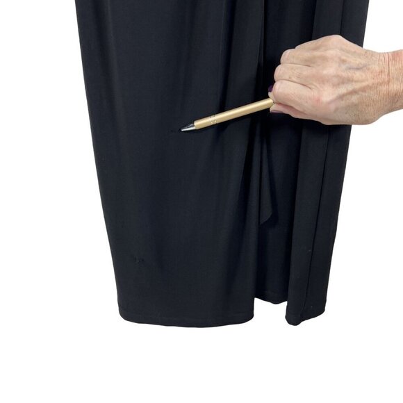 Ralph Lauren Womens Size 4 Black Evening Gown Pleated Elegant Romantic Stylish - Picture 8 of 16